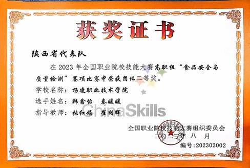 喜報！我院榮獲山東省職業(yè)院校技能大賽食品安全與質(zhì)量檢測賽項三等獎榮譽稱號